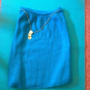 Gitano Blue knit ribbed skirt sexy never worn!